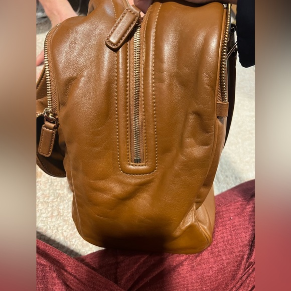 JIMMY CHOO Justine Handbag/Tote Brown/Tan Leather Shoulder Bag - Picture 14 of 16